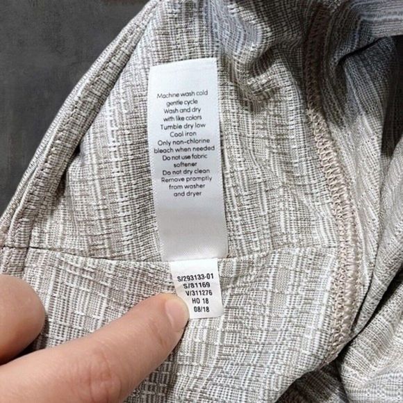 Athleta Women Ankle Skinny Legging Mid Rise Elastic Waist‎ Beige Size XS Pocket - Picture 8 of 9